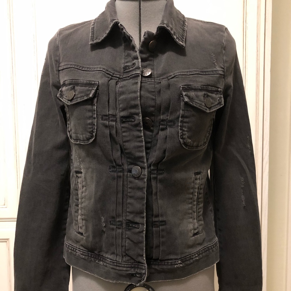 Black denim jacket